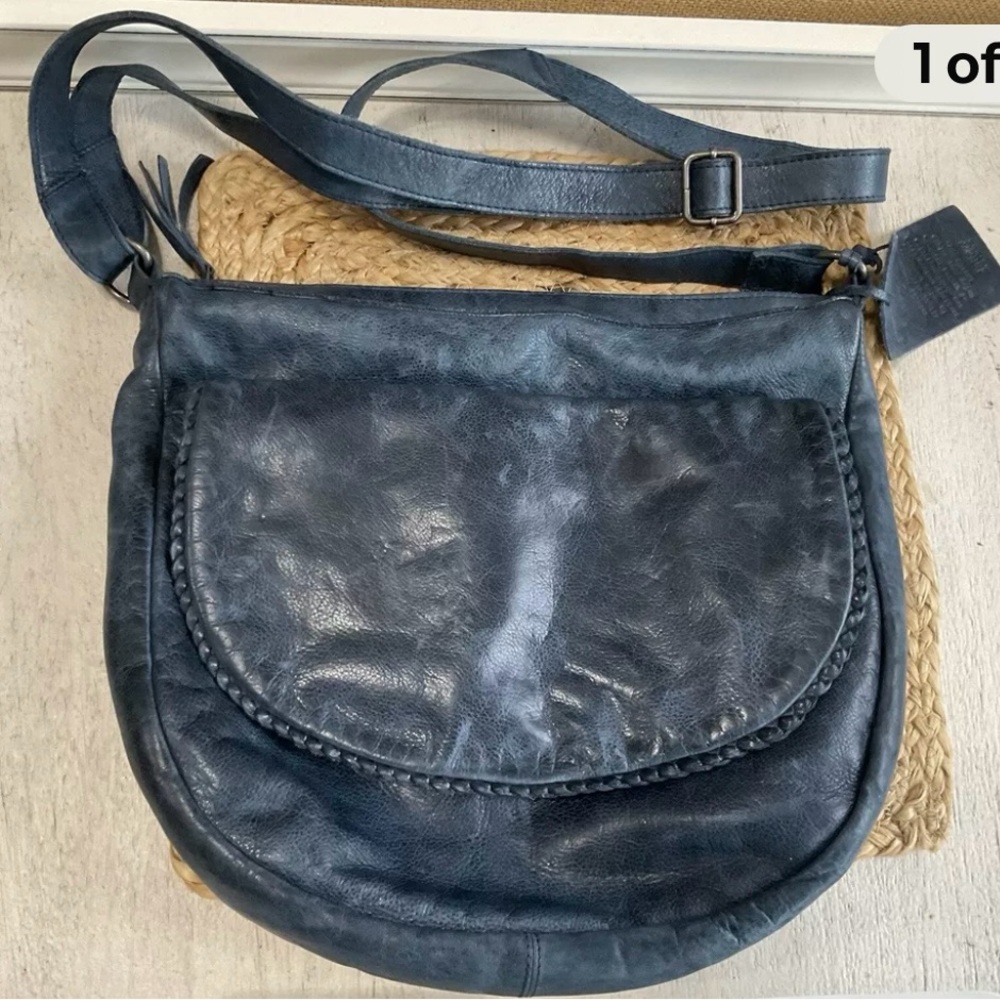 Latico Blue Leather Crossbody Bag, NWOT.